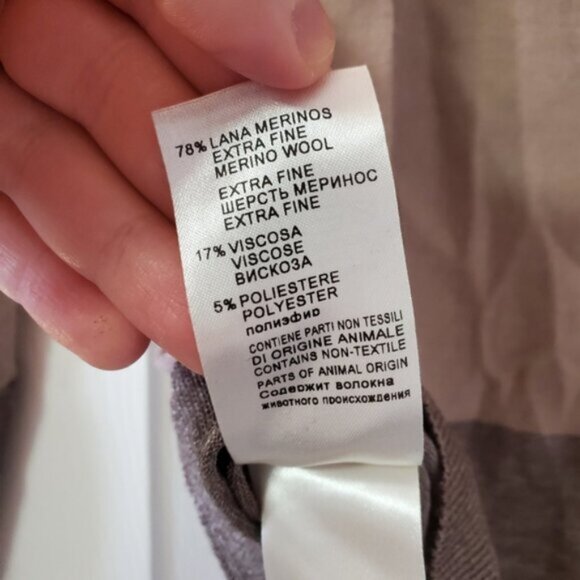 Falconeri Italy Mauve Pink Merino Wool Lightweight Button Down Cardigan L - Picture 6 of 8